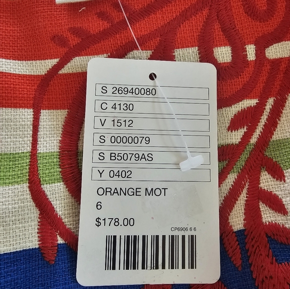 New Anthropologie Tabitha Striped Embroidered Totem Shift Dress Size 6 . - Picture 6 of 6